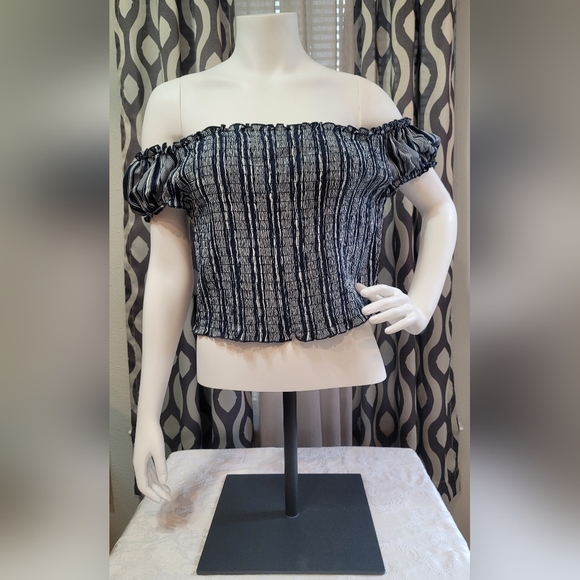 NOBO Juniors XXL (19) Spring Striped Top & Maxi Skirt Navy White - Picture 2 of 14